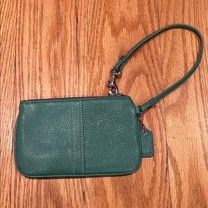 Green Coach Wristlet
